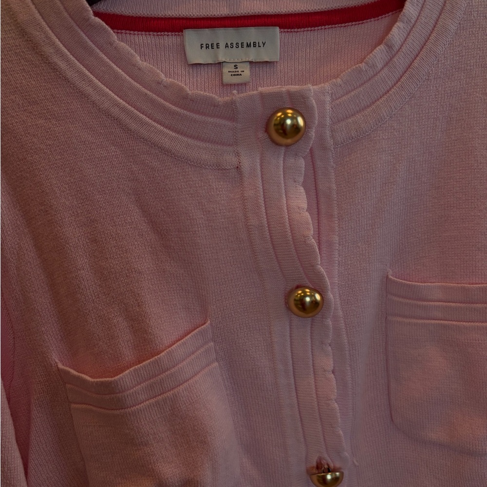 😱💕New Free Assembly Women's Cardigan in Pink, Midweight, Size: S - Picture 6 of 11